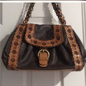 EUC Moschino made in Italy handbag beautiful brown colors
